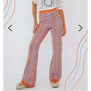 NWT VRG GRL Sunshine In Italy Knit Pants // Tangerine